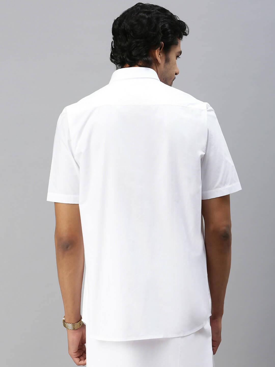 Ramraj Cotton Mens Half Sleeve Formal 100 % Cotton White Shirt - Distacart