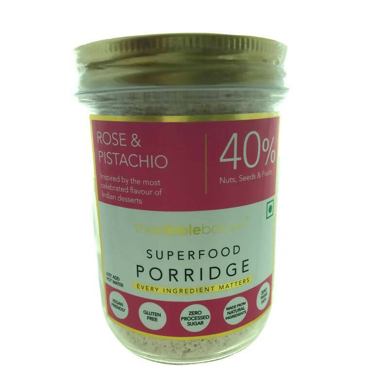 Thenibblebox Rose & Pistachio Almond flour Superfood Porridge Instant Breakfast Mix - Distacart