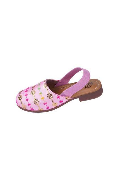 Tiny Bugs Girls Embroidered Strap Ethnic Jutis-Pink - Distacart
