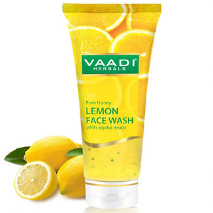 Vaadi Herbals Pure Honey Lemon Face Wash With Jojoba Beads - Distacart