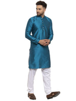 Thumbnail for Jompers Men's Peacock Jacquard Kurta Payjama Sets