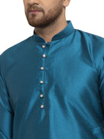 Thumbnail for Jompers Men's Peacock Jacquard Kurta Payjama Sets