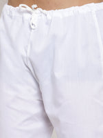 Thumbnail for Jompers Men Navy Blue Woven Design Ikkat Straight Kurta with Churidar - Distacart