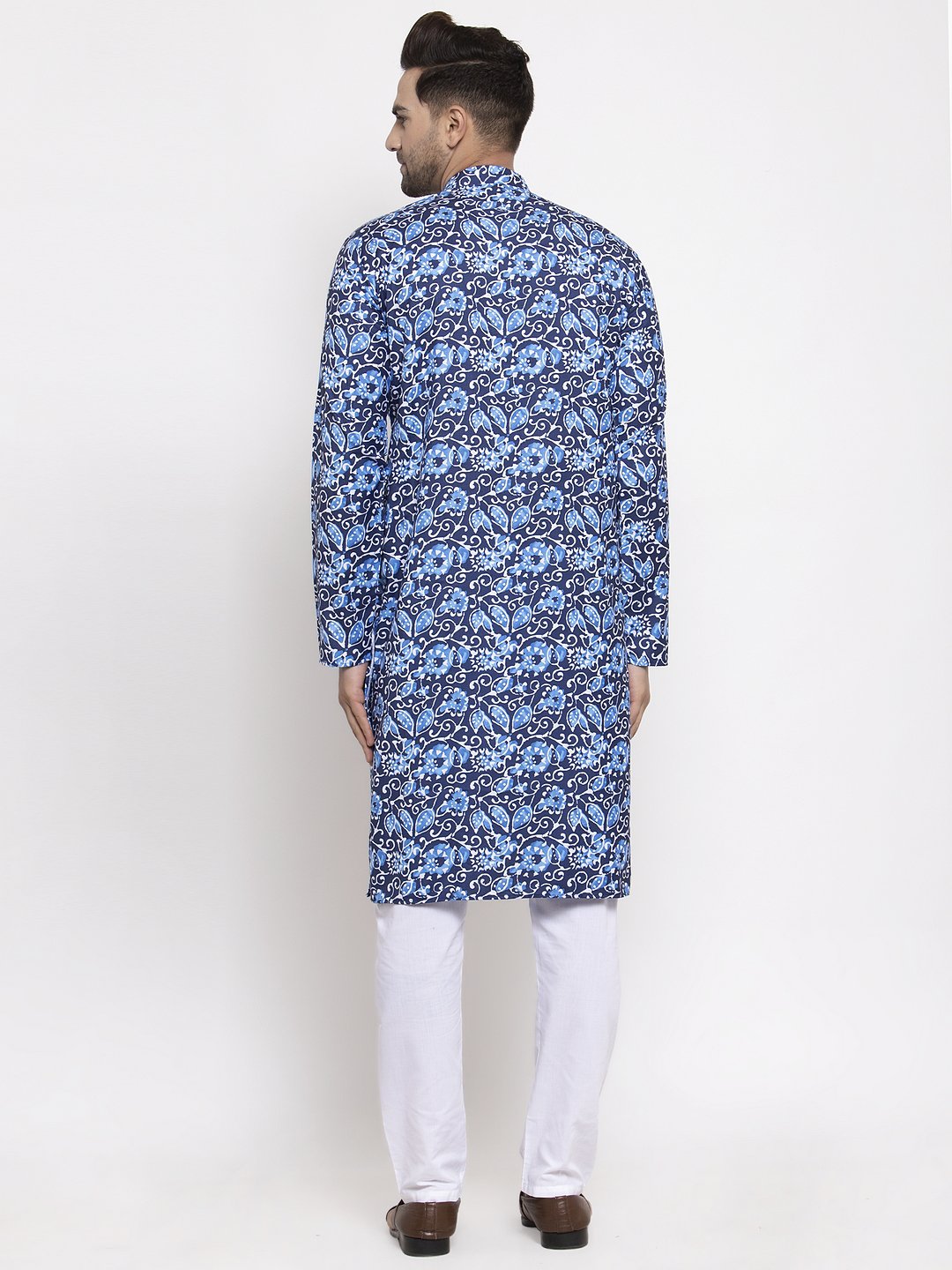 Jompers Men Blue Printed Kurta Only - Distacart