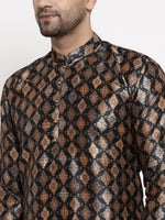 Thumbnail for Jompers Men Black Printed Kurta Only - Distacart