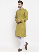 Thumbnail for Jompers Men Green Self Design Kurta with Pyjamas - Distacart