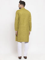 Thumbnail for Jompers Men Green Self Design Kurta with Pyjamas - Distacart