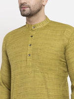 Thumbnail for Jompers Men Green Self Design Kurta with Pyjamas - Distacart