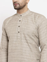 Thumbnail for Jompers Men Grey Self Design Kurta Only - Distacart