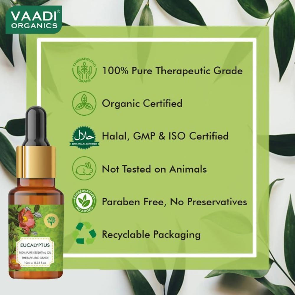 Vaadi Herbals Eucalyptus 100% Pure Essential Oil Therapeutic Grade - Distacart
