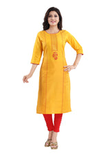 Thumbnail for Snehal Creations Cotton Silk Printed Long Kurti With Sequence Highlight - Distacart