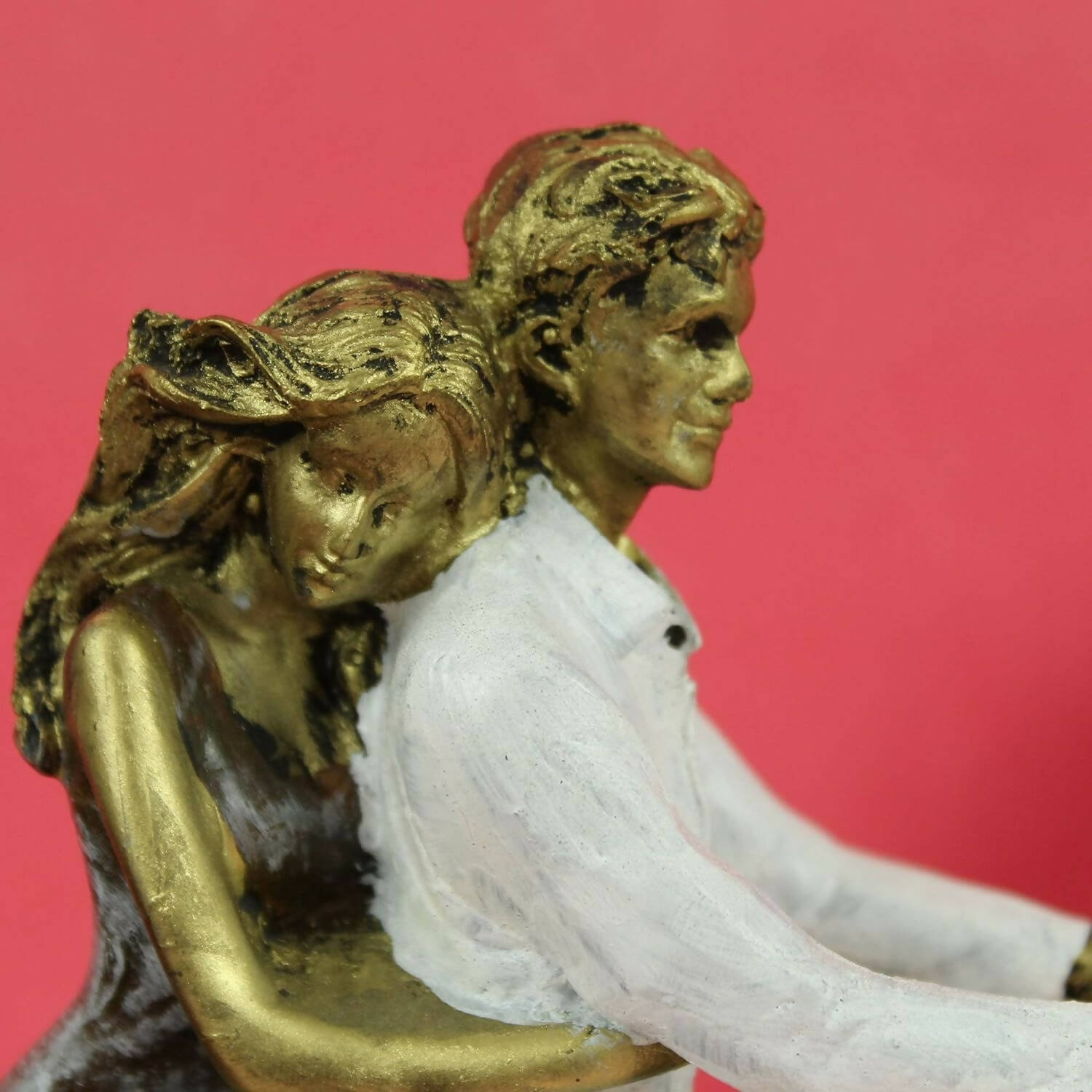 Tied Ribbons Romantic Love Couple On Scooter Showpiece Statue Decorative Items For Home - Distacart