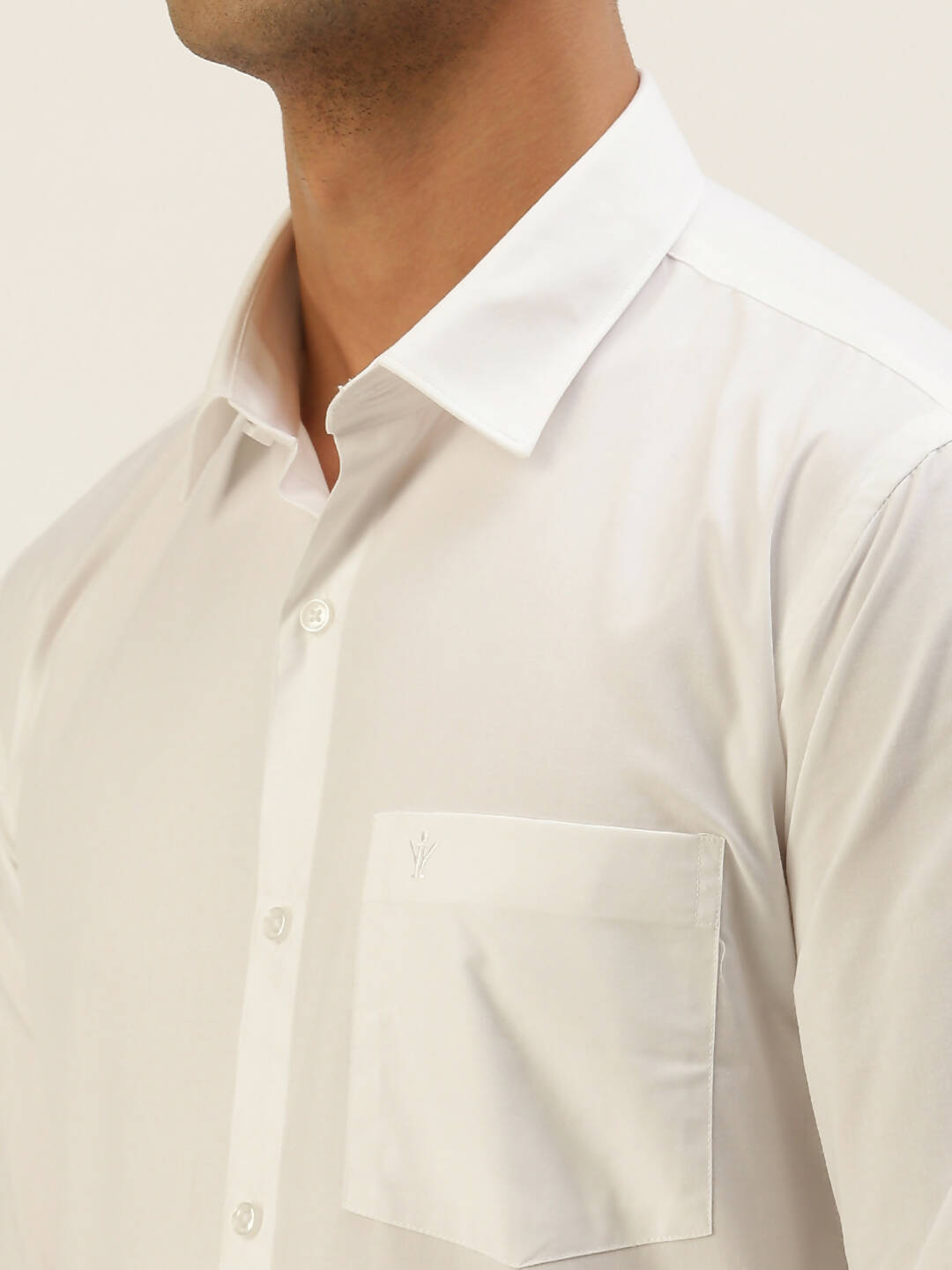Ramraj Cotton Mens Full Sleeve Formal Poly Cotton White Shirt - Distacart