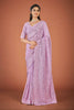 Vastrasky Lavender Georgette Designer Saree - Distacart