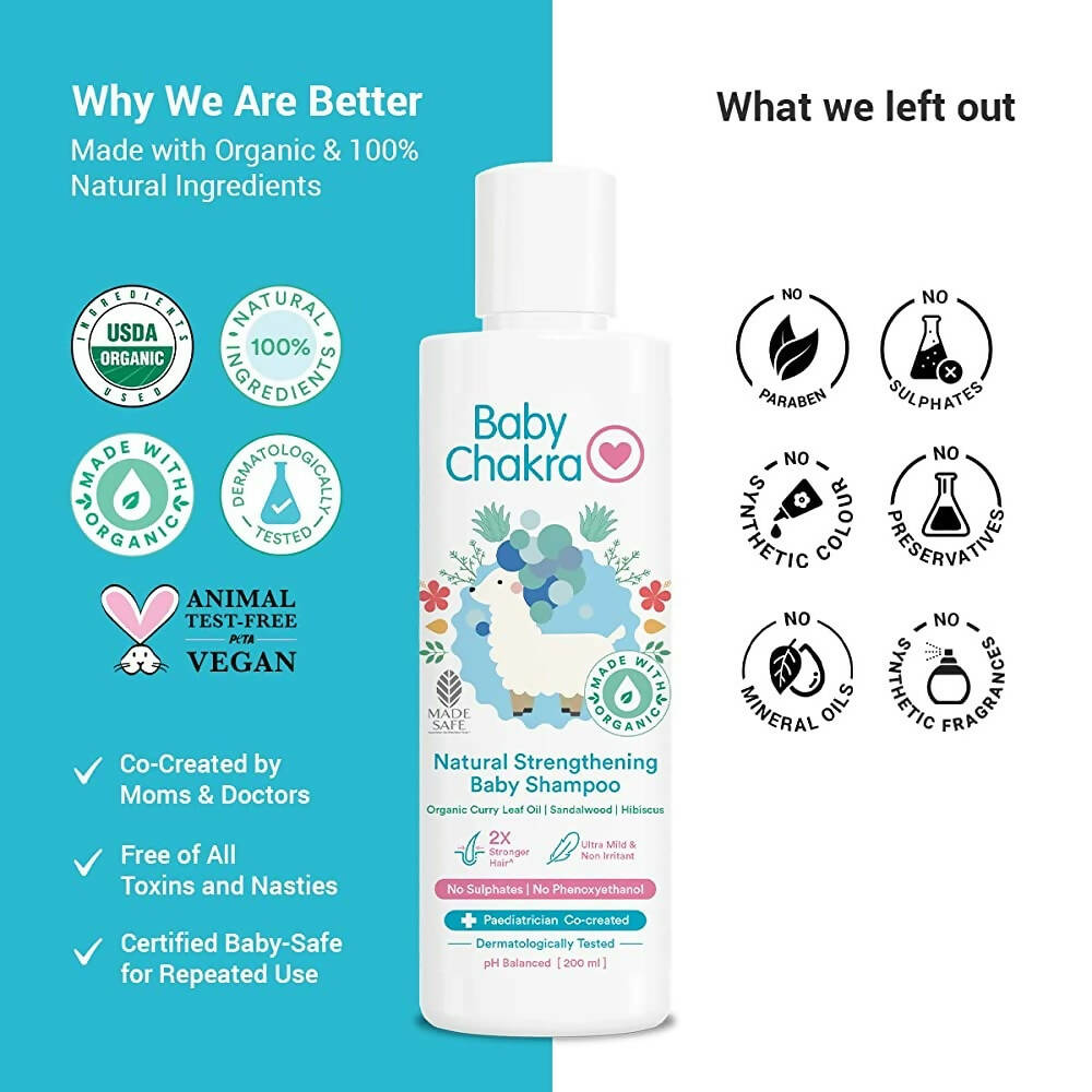 BabyChakra Natural Strengthening Baby Shampoo - Distacart
