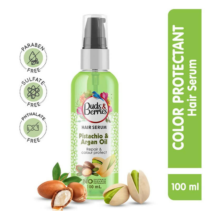 Buds & Berries Colour Protectant Hair Serum With Pistachio And Argan Oil - Distacart