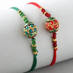 Thumbnail for Premium Beads Ethnic Rakhi Set
