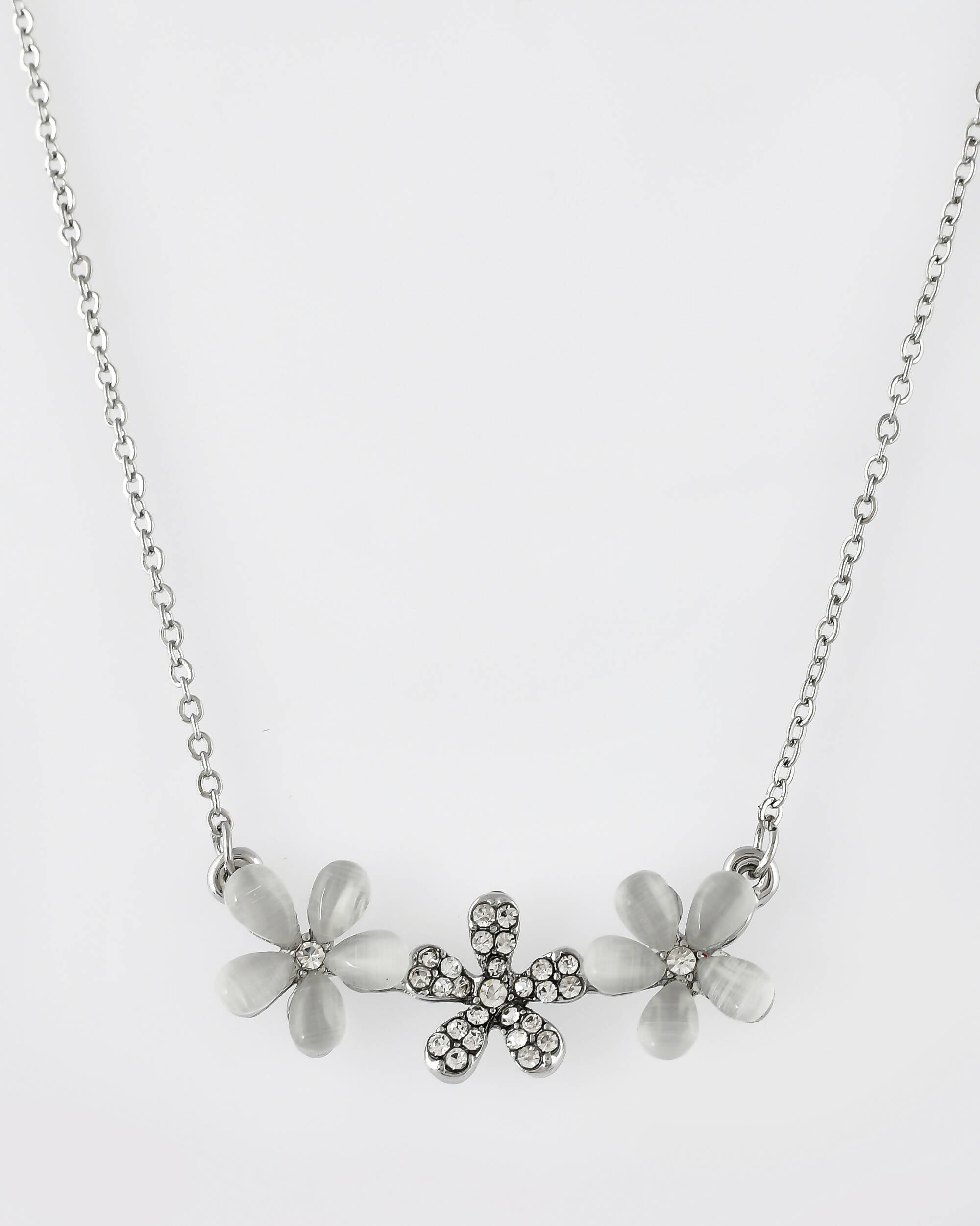 VOJ Women Beads Stainless Steel Sliver-Plated Chain with Star-Shape Pendant - Distacart