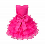 Thumbnail for Asmaani Baby Girl's Pink Color Satin Knee Length Frock (AS-dress_22069) - Distacart