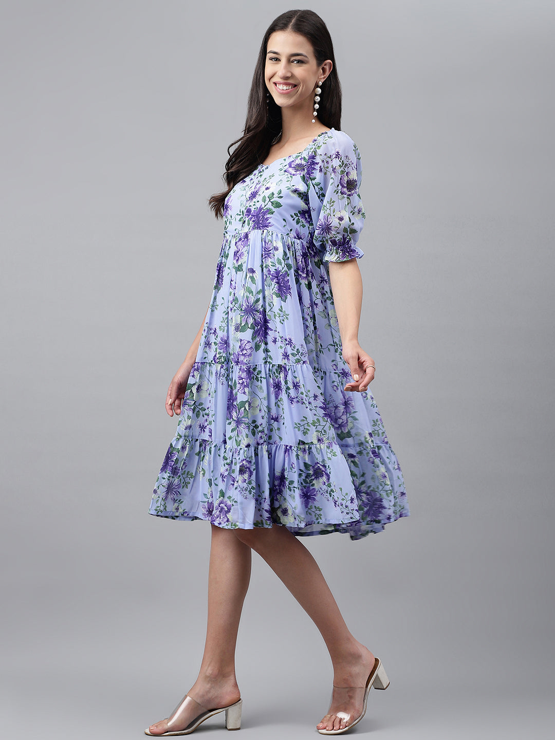 Dress: Buy grey handwoven cotton A-line dress online at bebaakstudio –  Bebaak