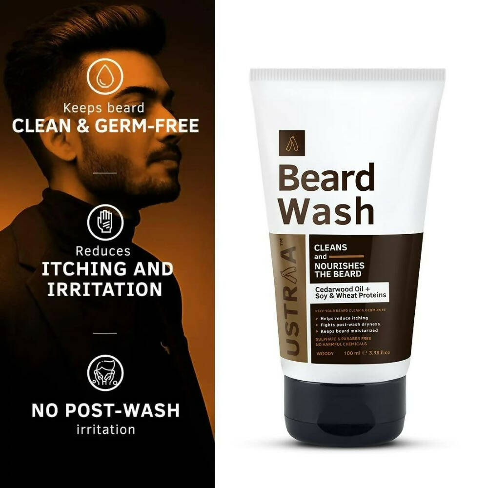 Ustraa Beard Wash (Woody) - Distacart