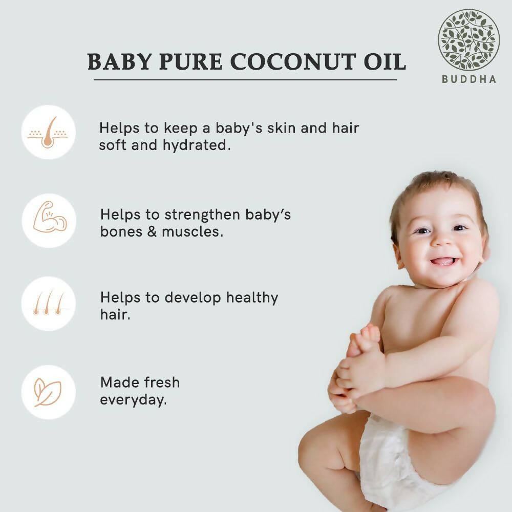 Buddha Natural Baby Coconut Oil Extra Virgin Wood Pressed - Distacart