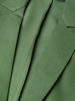 Thumbnail for Jompers Women Olive-Green Solid Single-Breasted Smart Casual Blazer - Distacart