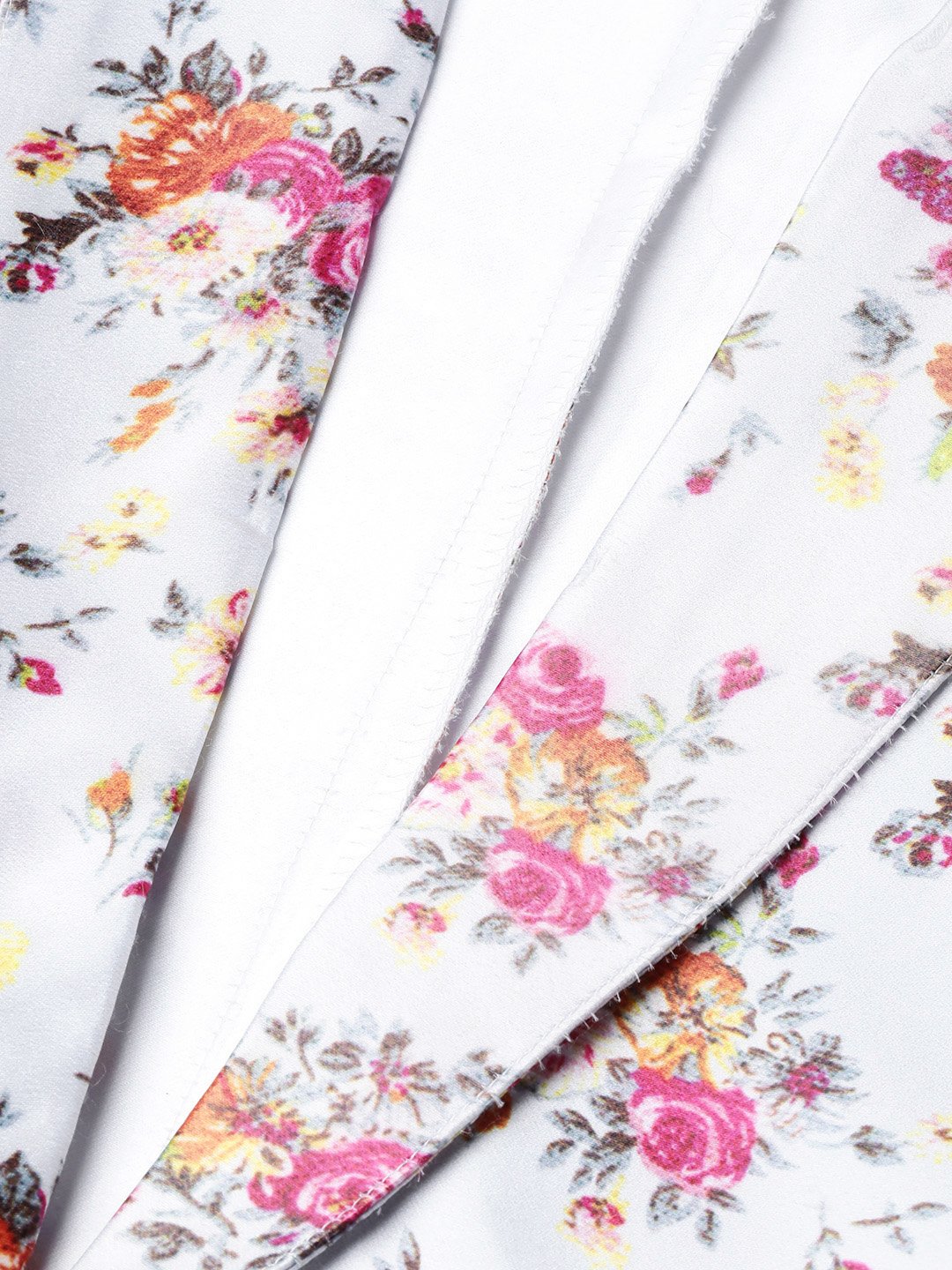 Jompers Women Grey & Pink Satin Floral Print Single-Breasted Casual Blazer - Distacart