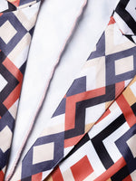 Thumbnail for Jompers Women Multi-Coloured Satin Finish Printed Single-Breasted Blazer - Distacart