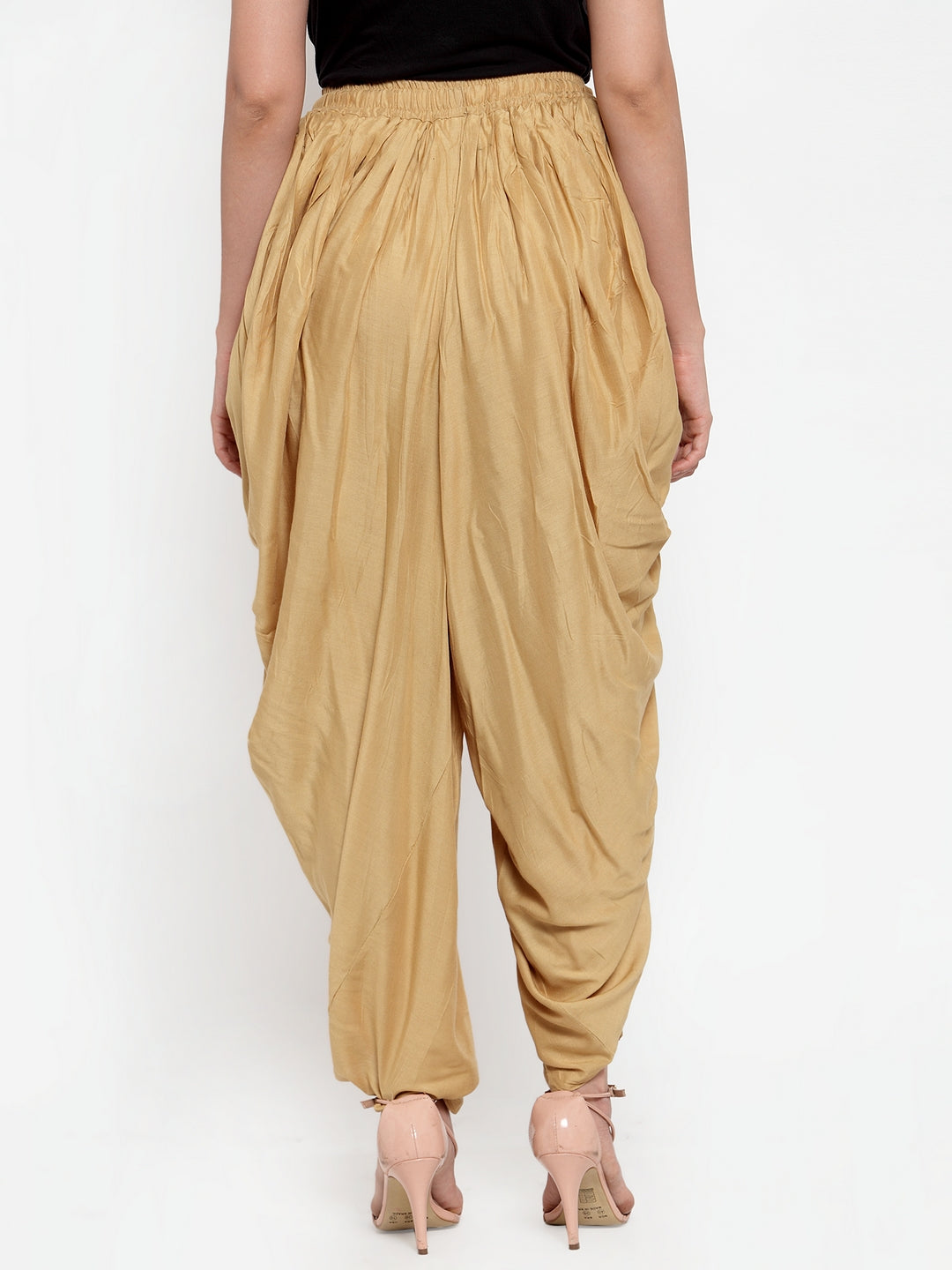Jompers Women Beige Solid Dhoti - Distacart