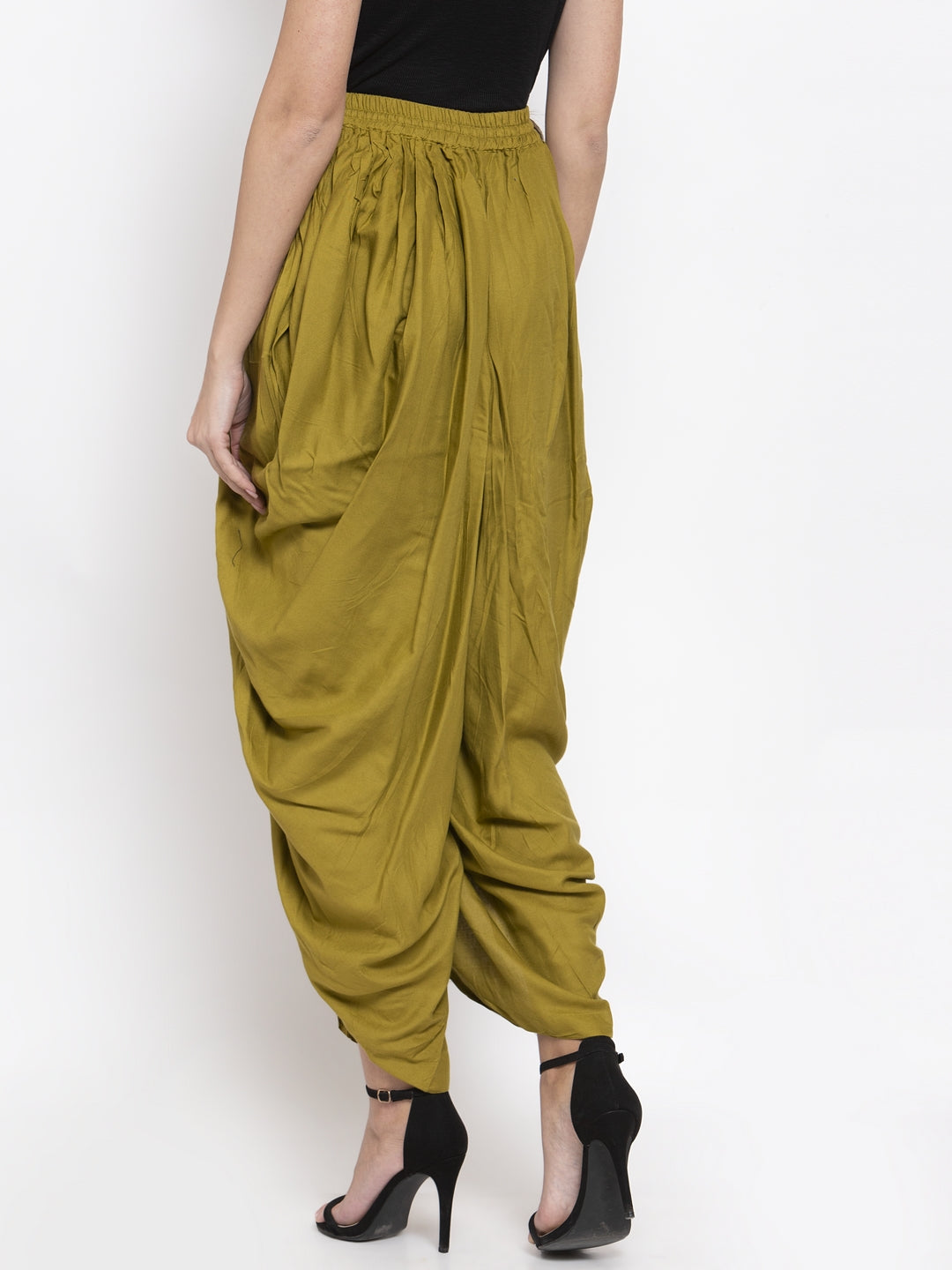 Jompers Women Green Solid Dhoti - Distacart