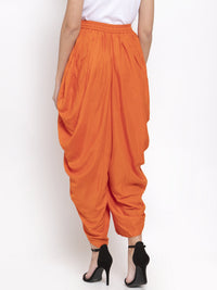 Thumbnail for Jompers Women Orange Solid Dhoti - Distacart