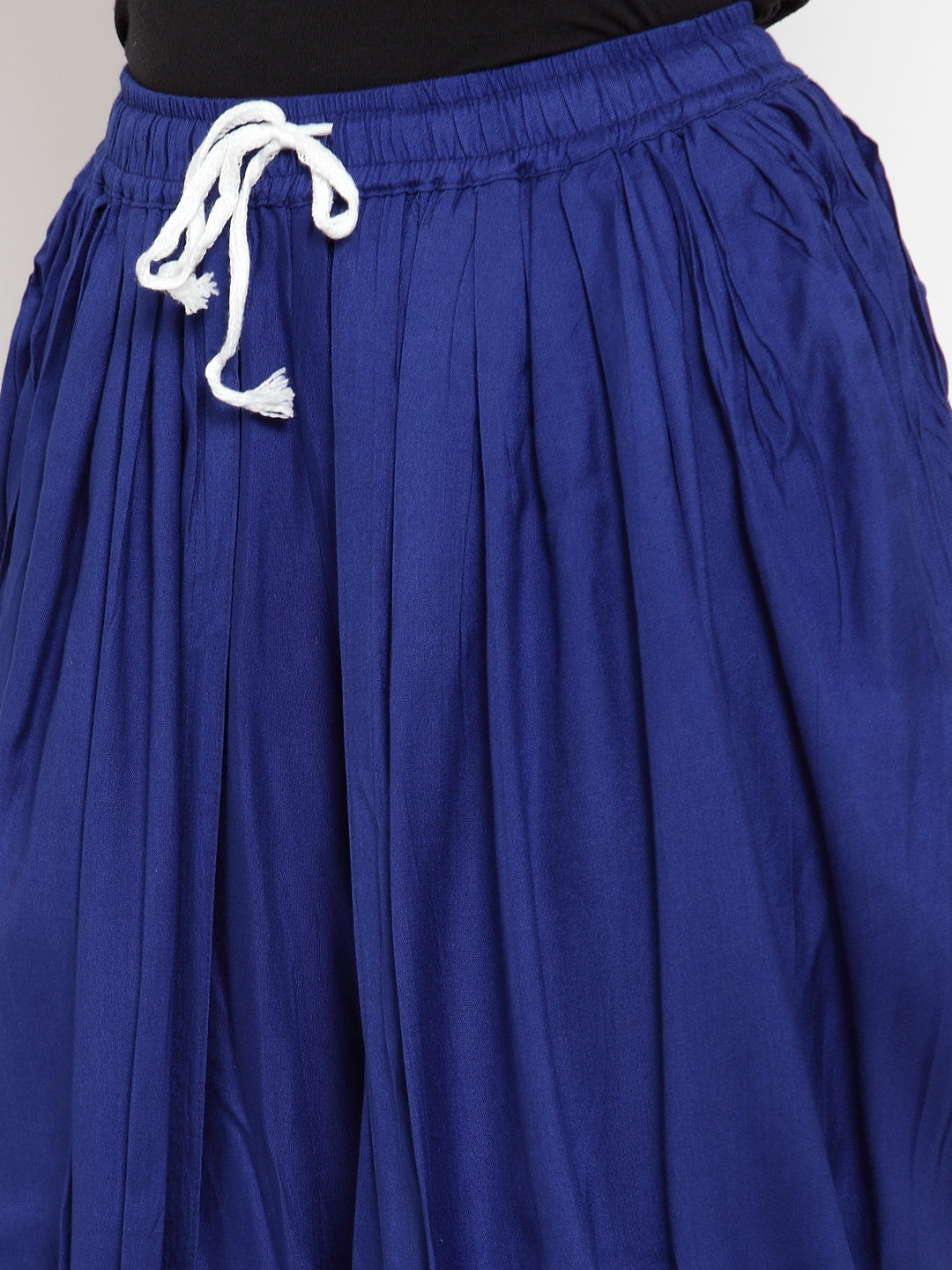 Jompers Women Royal-Blue Solid Dhoti - Distacart
