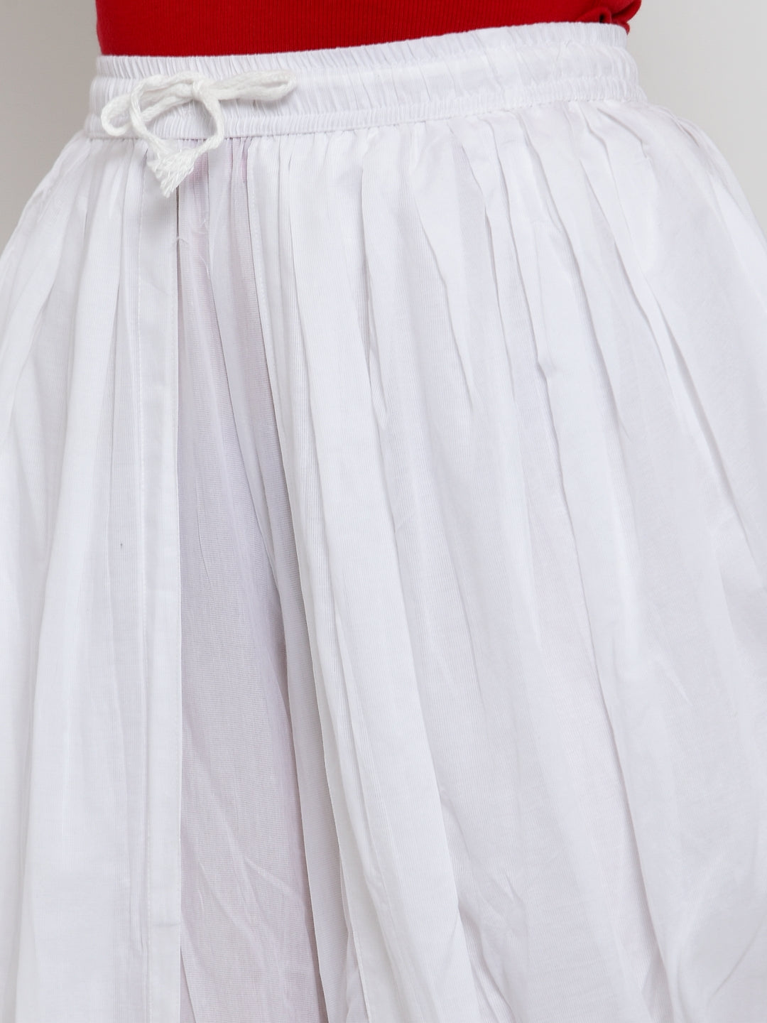 Jompers Women White Solid Dhoti - Distacart