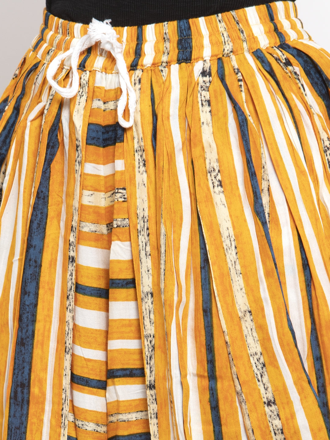 Jompers Women Yellow and Blue Stripped Dhoti - Distacart