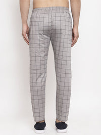 Thumbnail for Jainish Men's Grey Checked Cotton Track Pants ( JOG 012Grey ) - Distacart