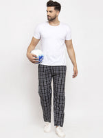 Thumbnail for Jainish Men's Black Checked Cotton Track Pants ( JOG 013Black ) - Distacart
