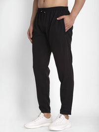 Thumbnail for Jainish Men's Black Solid Track Pants ( JOG 014Black ) - Distacart