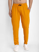 Thumbnail for Jainish Men's Mustard Solid Track Pants ( JOG 014Mustard ) - Distacart