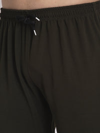 Thumbnail for Jainish Men's Olive Solid Track Pants ( JOG 014Olive ) - Distacart