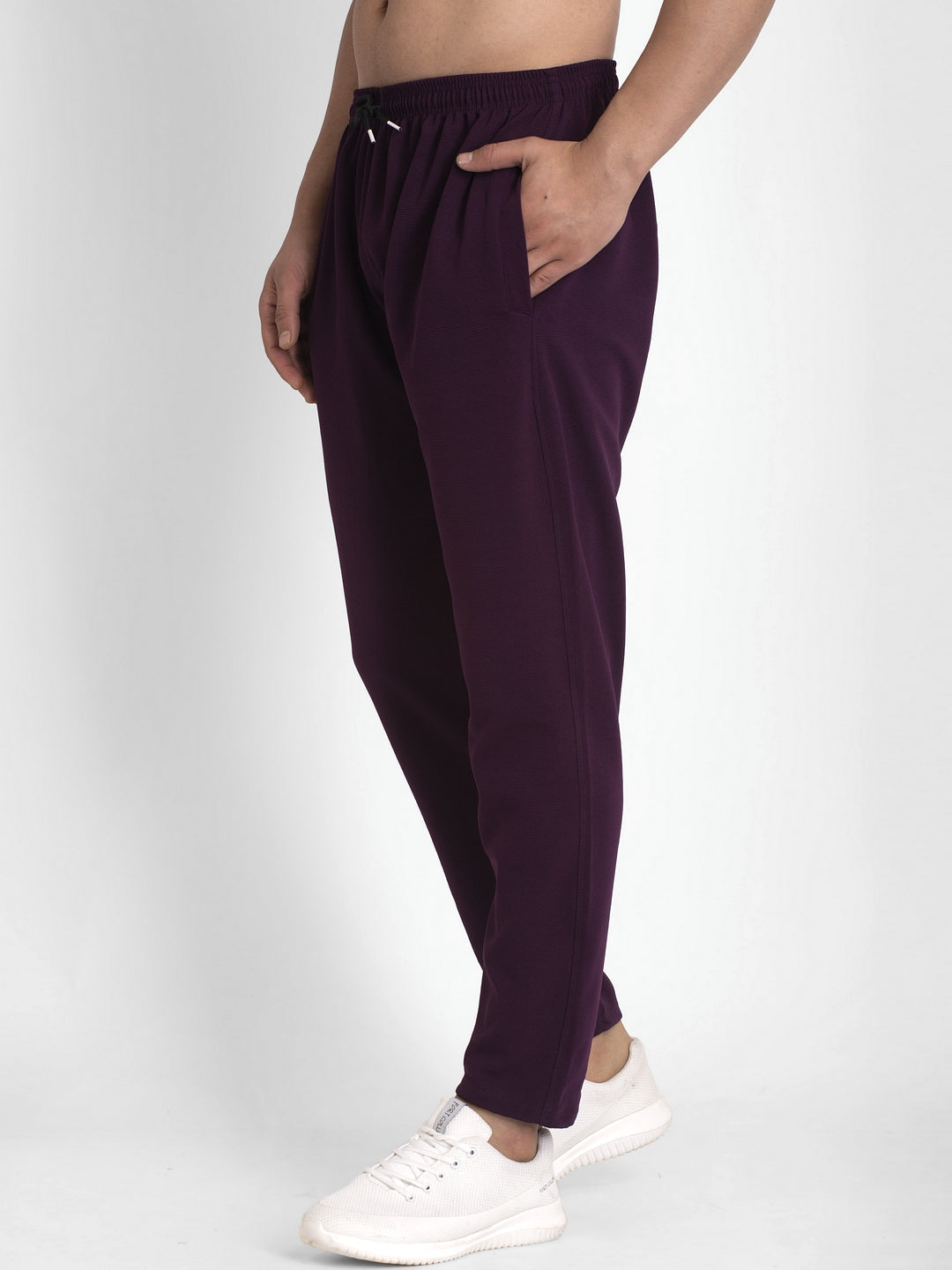 Jainish Men's Purple Solid Track Pants ( JOG 014Purple ) - Distacart
