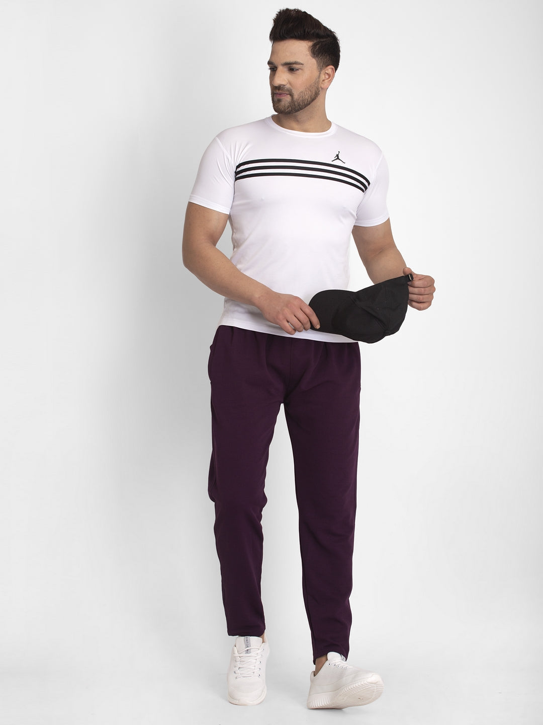 Jainish Men's Purple Solid Track Pants ( JOG 014Purple ) - Distacart