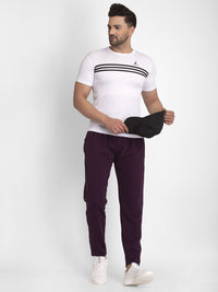 Thumbnail for Jainish Men's Purple Solid Track Pants ( JOG 014Purple ) - Distacart