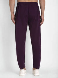 Thumbnail for Jainish Men's Purple Solid Track Pants ( JOG 014Purple ) - Distacart