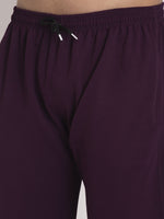 Thumbnail for Jainish Men's Purple Solid Track Pants ( JOG 014Purple ) - Distacart