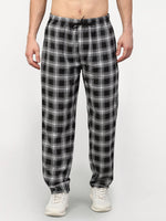 Thumbnail for Jainish Men's Black Cotton Checked Track Pants ( JOG 016Black ) - Distacart