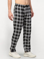 Thumbnail for Jainish Men's Black Cotton Checked Track Pants ( JOG 016Black ) - Distacart