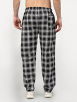 Thumbnail for Jainish Men's Black Cotton Checked Track Pants ( JOG 016Black ) - Distacart