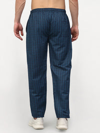 Thumbnail for Jainish Men's Blue Cotton Checked Track Pants ( JOG 017Blue ) - Distacart