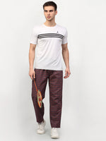 Thumbnail for Jainish Men's Maroon Cotton Checked Track Pants ( JOG 017Maroon ) - Distacart
